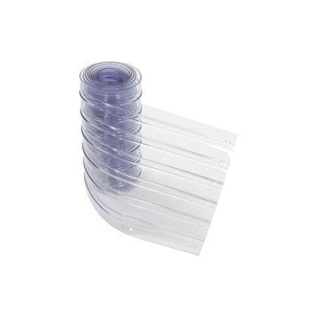 Tmi Replacement 12" x 10' Scratch Resistant Ribbed Clear Strip for Strip Curtains 000-786CP18